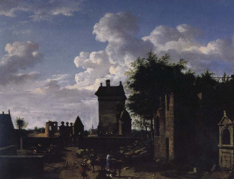 Jan van der Heyden Imagine in the cities and towns the Arc de Triomphe oil painting picture